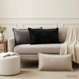 Vidaxl kussensloop 2 st houten antraciet 40 x 70 cm chenille stof