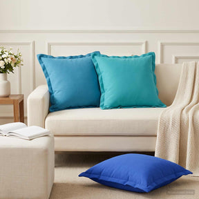 Vidaxl kussen met kussen houten 12 st koninklijk blauw polyester