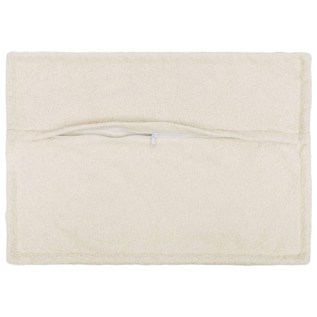 Vidaxl kussensloop 2 pcs houten crèmekleurig 50 x 70 cm bouclé