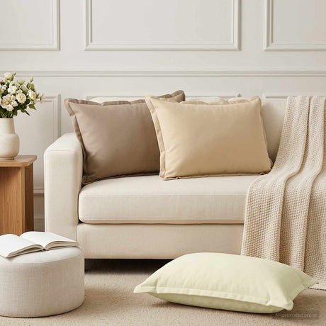Vidaxl kussensloop 2 st houten beige 50 x 70 cm polyester