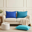 Vidaxl kussensloop 2 st houten koninklijk blauw 50 x 70 cm polyester