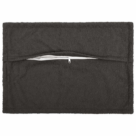 Vidaxl kussensloop 2 pcs houten donkergrijs 50 x 80 cm bouclé