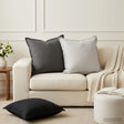 Vidaxl kussen met kussen houten 2 st antraciet polyester