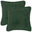 Vidaxl kussensloop 2 pcs houten donkergroen 60 x 60 cm bouclé
