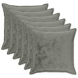 Vidaxl kussensloop 6 pcs houten donkergrijs 65 x 65 cm flanel