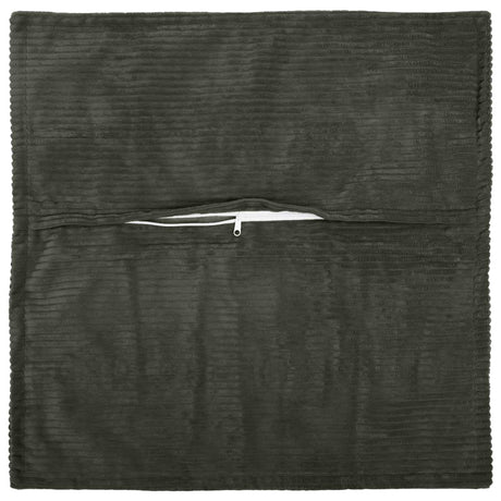 Vidaxl kussensloop 2 st houten antraciet 80 x 80 cm corduroy