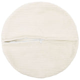 Vidaxl kussensloop 2 pcs heerlen crèmekleurig ø 30 cm corduroy