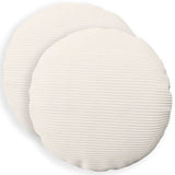 Vidaxl kussensloop 2 pcs heerlen crèmekleurig ø 30 cm corduroy