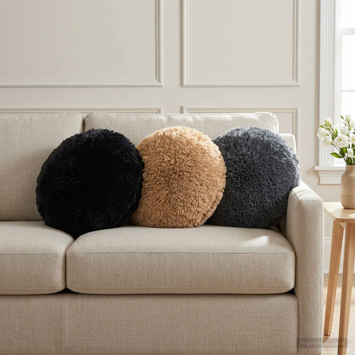 Vidaxl kussen met kussen heerlen 2 st antraciet pv fleece