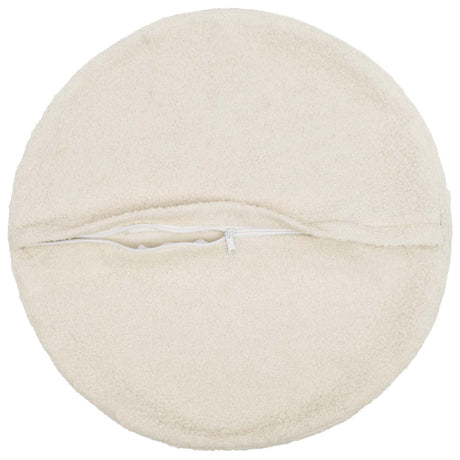 Vidaxl kussensloop 2 pcs heerlen crèmekleurig ø 40 cm bouclé