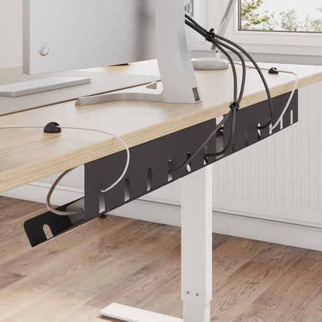 Vidaxl kabelgoot voor onder bureau 2 st zwart 44 x 11,5 x 13,5 cm