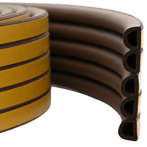 Vidaxl zelfklevende raamafdichting bruin 9 x 8 mm 12 m epdm-schuim