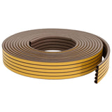 Vidaxl zelfklevende raamafdichting bruin 9 x 8 mm 12 m epdm-schuim