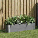 Vidaxl verhoogde plantenbak grijs 150 x 30 x 36 cm wpc en aluminium