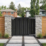 Vidaxl tuinpoort 100 x 80 cm wpc en aluminium zwart