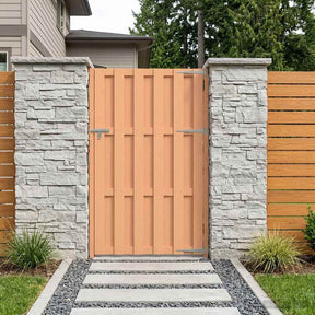 Vidaxl tuinpoort 100 x 180 cm wpc en aluminium bruin