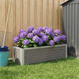 Vidaxl verhoogde plantenbak grijs 100 x 30 x 22 cm wpc en aluminium