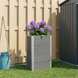 Vidaxl verhoogde plantenbak grijs 50 x 30 x 82 cm wpc en aluminium