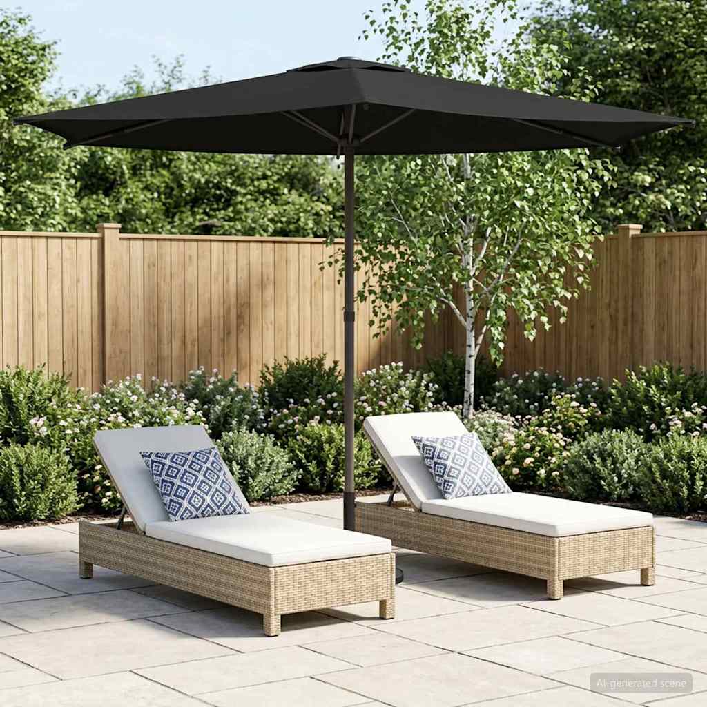 Vidaxl tuinparasol 270 x 270 cm polyester rechthoekig zwart