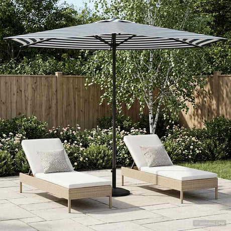 Vidaxl tuinparasol 270 x 270 cm polyester rechthoekig blauw en wit