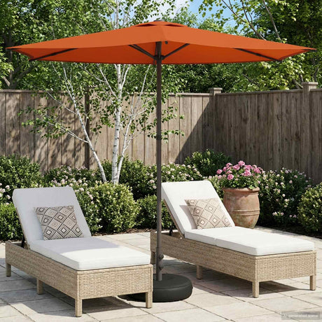 Vidaxl tuinparasol met basis 270 x 270 cm polyester rechthoekig
