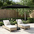Vidaxl tuinparasol met basis 300 x 300 cm polyester rechthoekig zwart