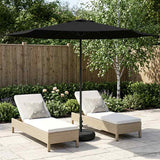 Vidaxl tuinparasol met basis 300 x 300 cm polyester rechthoekig zwart