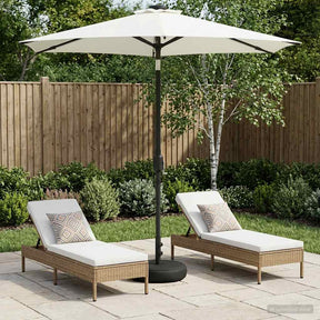 Vidaxl tuinparasol met led-lampen en voet 230 x 230 cm polyester