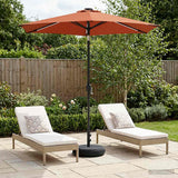 Vidaxl tuinparasol met led-lampen en voet 230 x 230 cm polyester