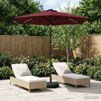 Vidaxl tuinparasol met led-lampen en voet 230 x 230 cm polyester