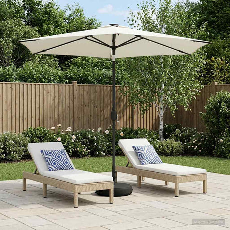 Vidaxl tuinparasol met led-lampen en voet 270 x 270 cm polyester