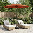 Vidaxl tuinparasol met led-lampen en voet 270 x 270 cm polyester