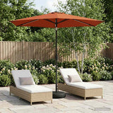 Vidaxl tuinparasol met led-lampen en voet 270 x 270 cm polyester