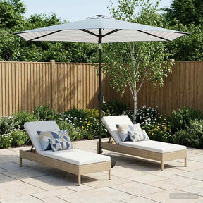 Vidaxl tuinparasol met led-lampen en voet 270 x 270 cm polyester