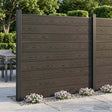 Vidaxl hek set 175 x 186 cm wpc en aluminium zwart