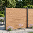 Vidaxl hekpaneel wpc en aluminium bruin