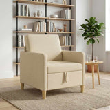Vidaxl bank met opslag crèmekleurig 72 x 78 x 87 cm polyester