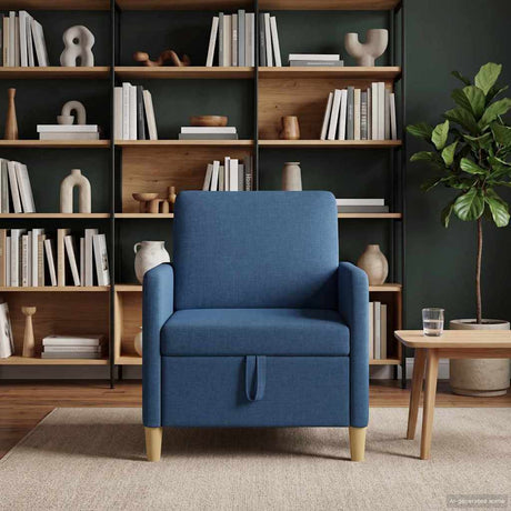 Vidaxl bank met opslag blauw 72 x 78 x 87 cm polyester