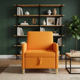 Vidaxl bank met opslag donkergeel 72 x 78 x 87 cm polyester