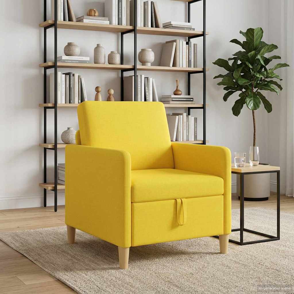 Vidaxl bank met opslag lichtgeel 72 x 78 x 87 cm polyester