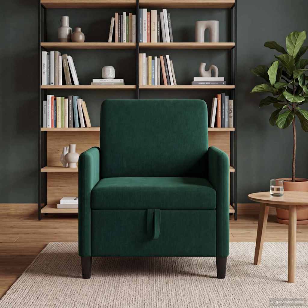 Vidaxl bank met opslag donkergroen 72 x 78 x 87 cm polyester