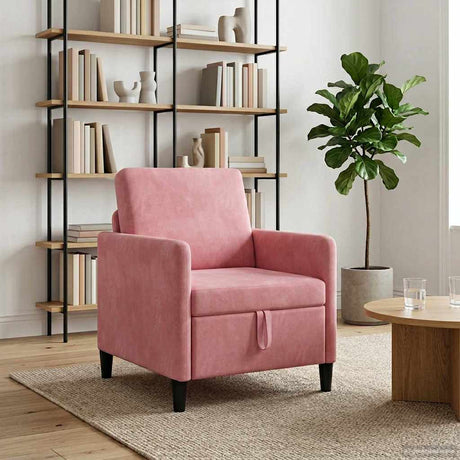 Vidaxl bank met opslag roze 72 x 78 x 87 cm polyester