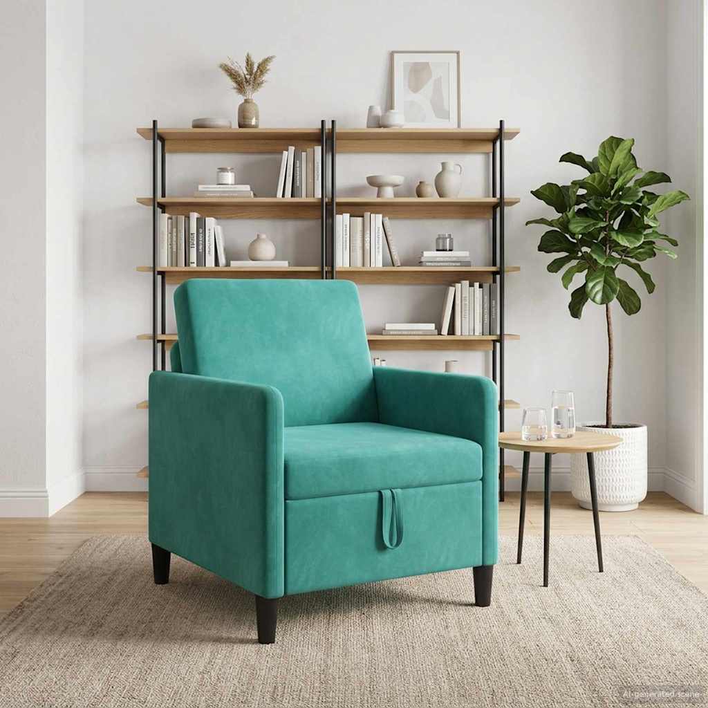 Vidaxl bank met opslag turquoise 72 x 78 x 87 cm polyester