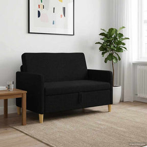 Vidaxl bank met opslag zwart 122 x 78 x 87 cm polyester