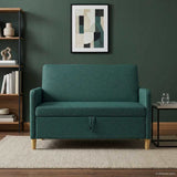 Vidaxl bank met opslag donkergroen 122 x 78 x 87 cm polyester