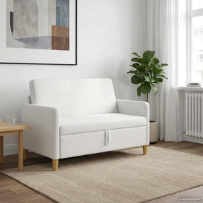 Vidaxl bank met opslag wit 122 x 78 x 87 cm polyester