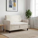 Vidaxl bank met opslag crèmekleurig 122 x 78 x 87 cm polyester