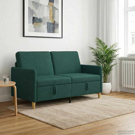 Vidaxl bank met opslag donkergroen 152 x 78 x 87 cm polyester
