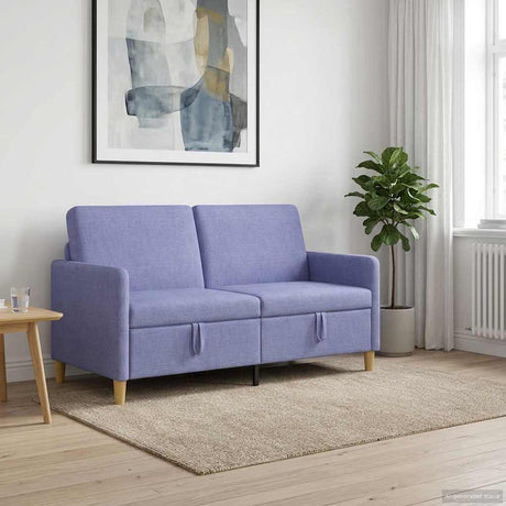 Vidaxl bank met opslag jeans blauw 152 x 78 x 87 cm polyester