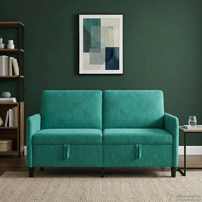 Vidaxl bank met opslag turquoise 152 x 78 x 87 cm polyester